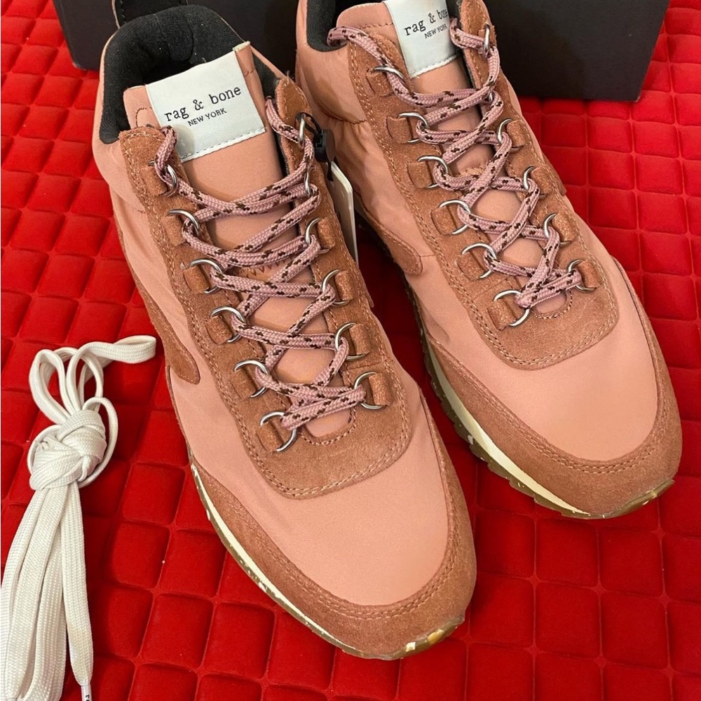 New-rag & bone Retro Hiker Suede and Recycled Materials Sneaker - Picture 2 of 10